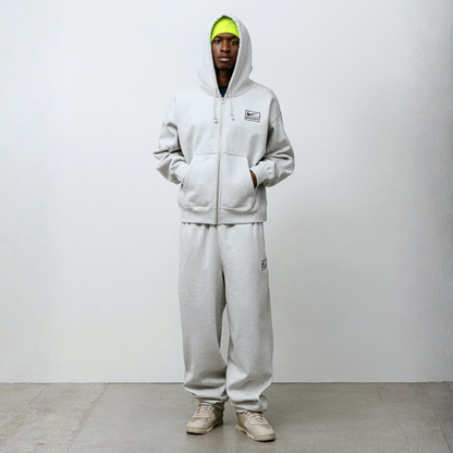 Fleece Zip Hoodie SET "Grey"