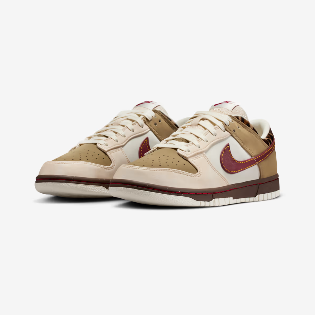 Dunk Low "Khaki/Baroque Brown/Pearl White/Team Red"