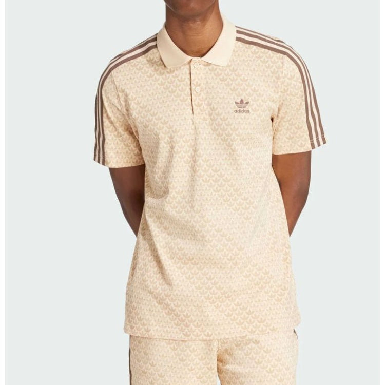 Classic Mono Beige Polo Shirt