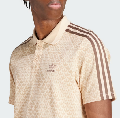 Classic Mono Beige Polo Shirt
