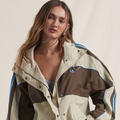 Oversized Colour Block Track Jacket