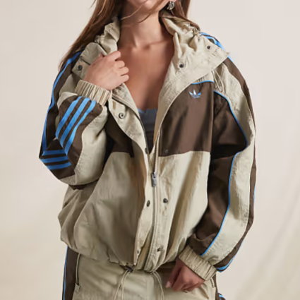 Oversized Colour Block Track Jacket