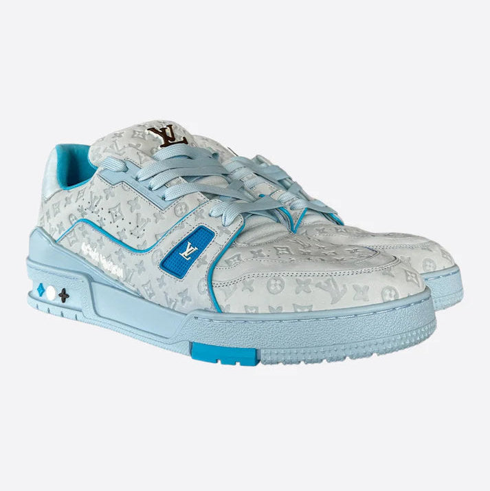 Tyler Ice Blue Monogram Trainers
